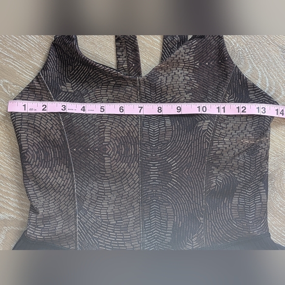 Lululemon City Tank Peplum To Golden Goddess Cashew Black Women's - Picture 8 of 11